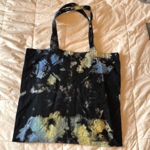 Reverse dye canvas tote